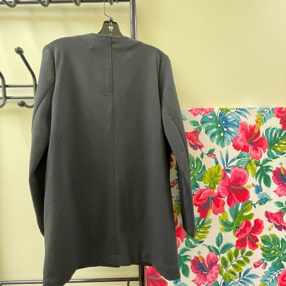 Kit & Ace Collarless Stretch Jacket Button Down Knit (M) - Picture 10 of 11